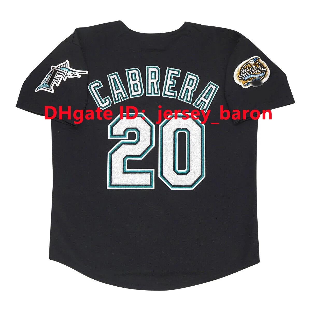 DHgate Marlins Baseball Jersey Cabrera Sheffield Willis Piazza Dawson Ramirez Bonilla 1997 2024 World Series Throwback Stitched Sports Outdoors