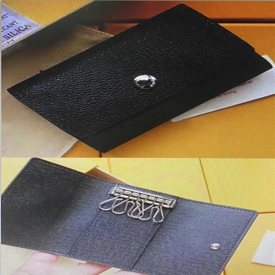 M63812 6 Держатель ключ ключ кошелек кошелька Damier Canvas Card Compes Keyring Women Men Classic Key Ring Fashion Monograms Keych241r