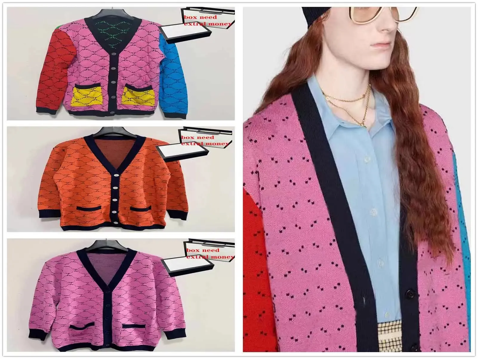 Vrouw truien wol vest top sweatshirts jumpers breiers ontwerper gedrukt Aziatische maat s-l