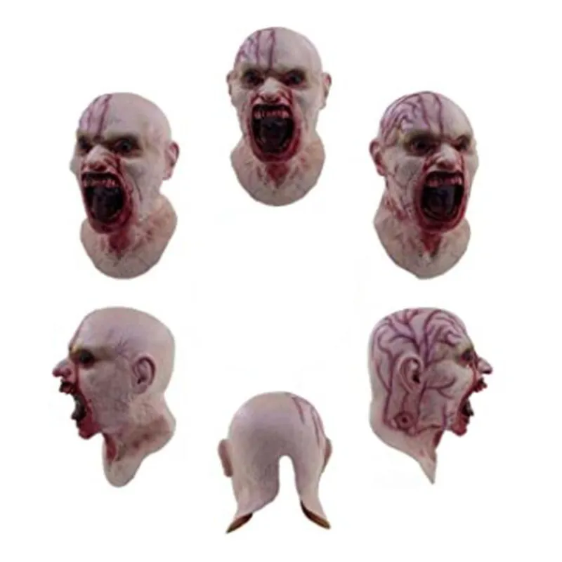 Party Masks Horror Mask Flesh-colored Zombie Halloween Horror Cosplay Mask Halloween Party Mask Props 220826