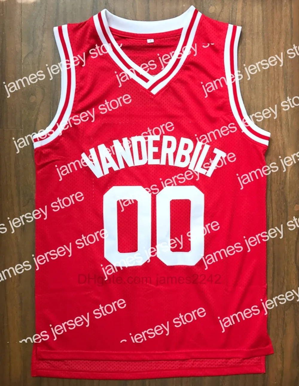 Basketball-Trikots Steve Urkel #00 Vanderbilt HS Herren-Basketball-Trikot, komplett genäht, Rot, Größe S-XXL, Sport, Top-Qualität