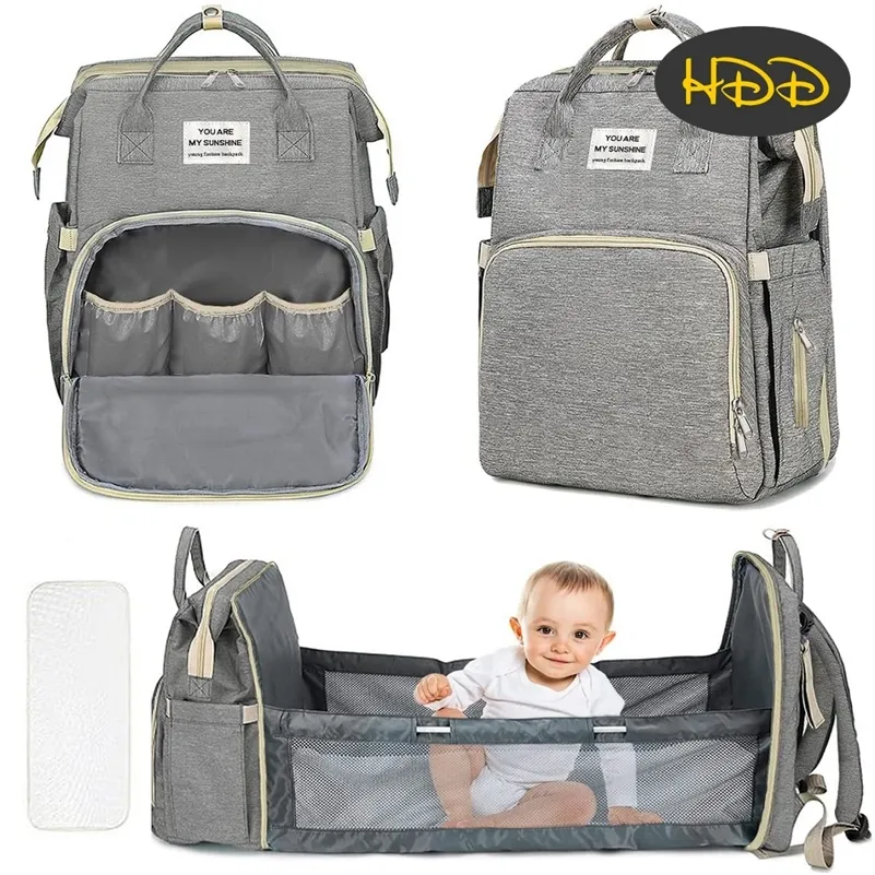 Sacs à couches HDD Sac à dos Multifonction Voyage Sac à dos Maternité Bébé Nappy Changer Grande Capacité Étanche Portable 220826