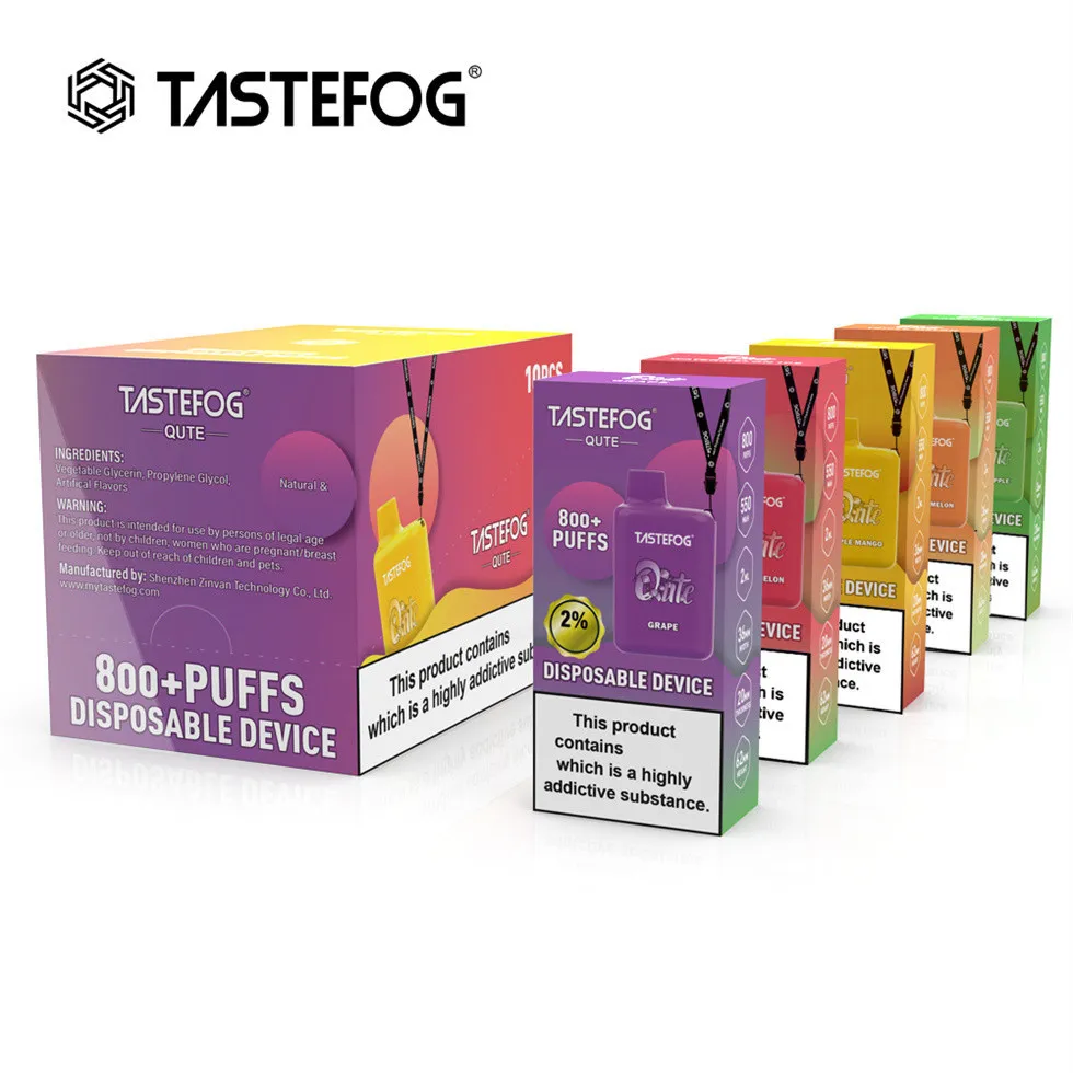 Tastefog Qute 2 ml wegwerpvape 2% NC 800puff groothandel in elektronische sigaretten van topkwaliteit