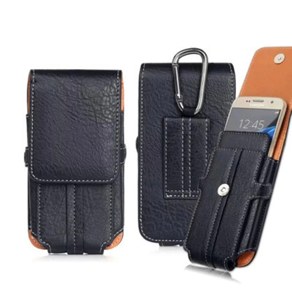 Vertical Funda De Piel Para Cinturón Bolso De Cintura Hombre Cuero Del