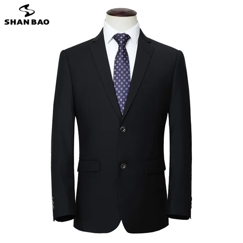 Herrenanzüge Blazer SHAN BAO 6XL 7XL 8XL 9XL übergroße Herren Business Casual Gentleman Anzugjacke Frühlingshochzeitsbankett Markenanzugjacke 220826