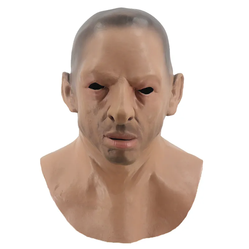 Masque Vieil Homme Réaliste En Latex - Déguisement Halloween Effrayant Adulte - Ajustable - 14