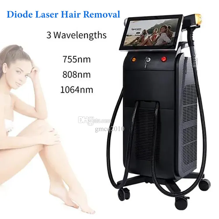 Diode Laser 3500 Вт Машина для восстановления волос 3 волны 755 нм 808 нм 1064 -нм Постоянный подходит для более темных терминальных волосков