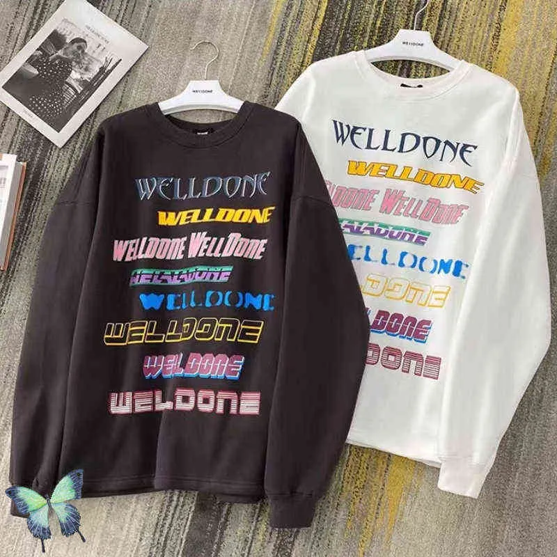 Sweats à capuche pour hommes Wedone couleur Graffiti lettres Welldone polaire pull t