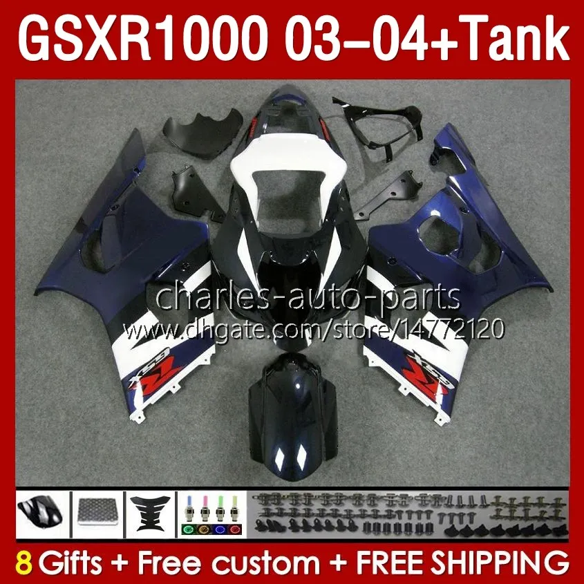 Spuitvormige schimmelbeurten voor Suzuki GSXR-1000 K 3 GSXR 1000 CC K3 GSXR1000 2003 2004 Body 147no.95 GSX-R1000 1000cc 03 04 GSX R1000 2003-2004 OEM KUILEN BLUE BLUE BLUY