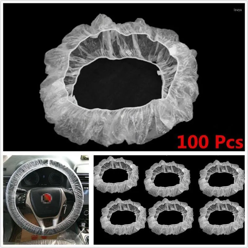 Stuurwiel bedekt 100 stcs/set universele wegwerp plastic dekselauto accessoires
