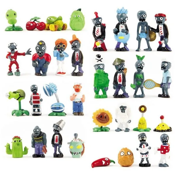 PVZ Games أحرف الحركة أرقام النماذج PVC Display Toys 8pcs/Lot 1.5-3inch