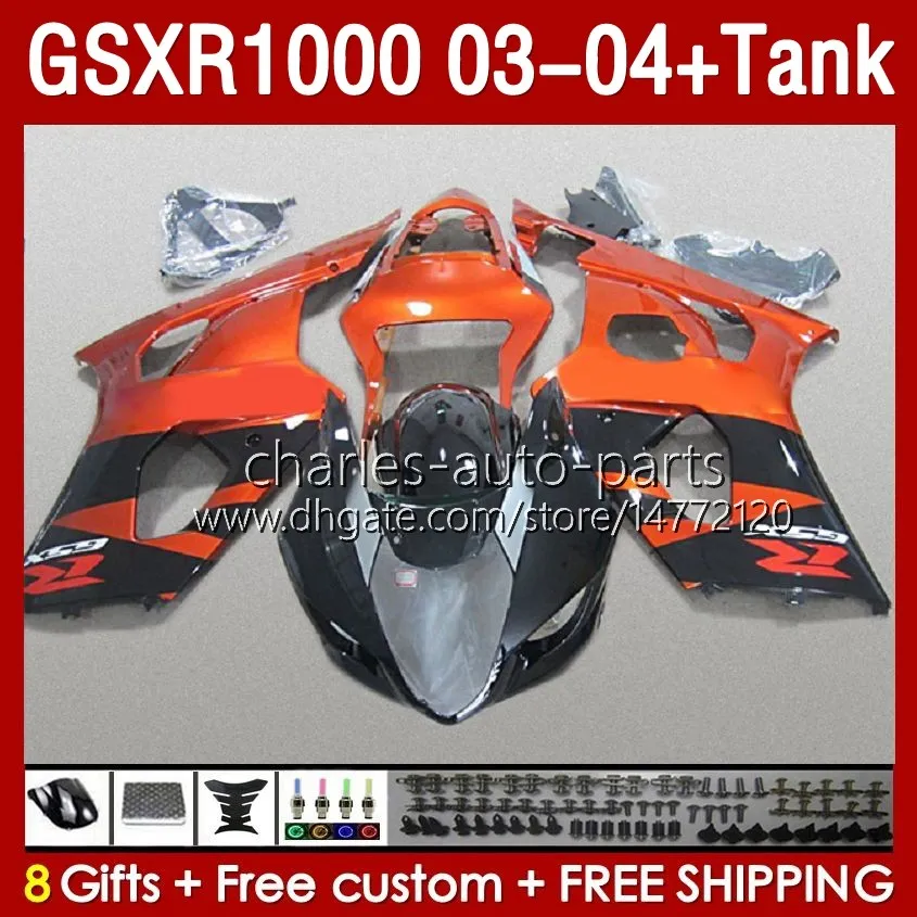 OEM-kuipen Tank voor Suzuki GSXR-1000 K 3 GSX R1000 GSXR 1000 CC 03-04 Body 147no.19 1000cc GSXR1000 K3 03 04 GSX-R1000 2003 2004 Instagie Mold Keer Kit Stock
