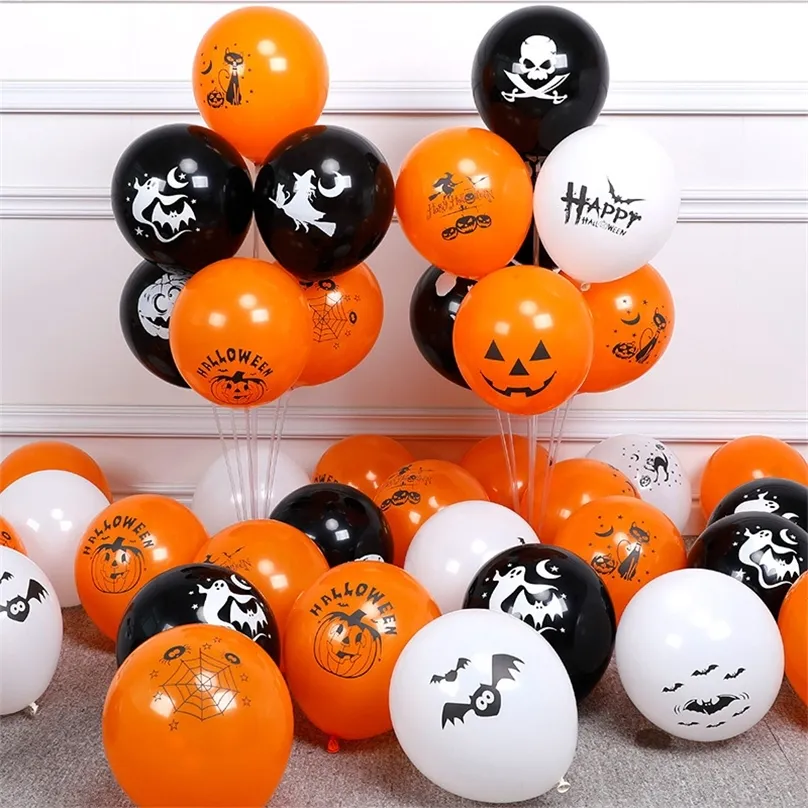 Autres fournitures de fête de fête 25pcs ballons d'Halloween Ghost Festival Décoration de tête de citrouille Ballon en latex épaissi Happy Helloween Baloon Ballon 220826