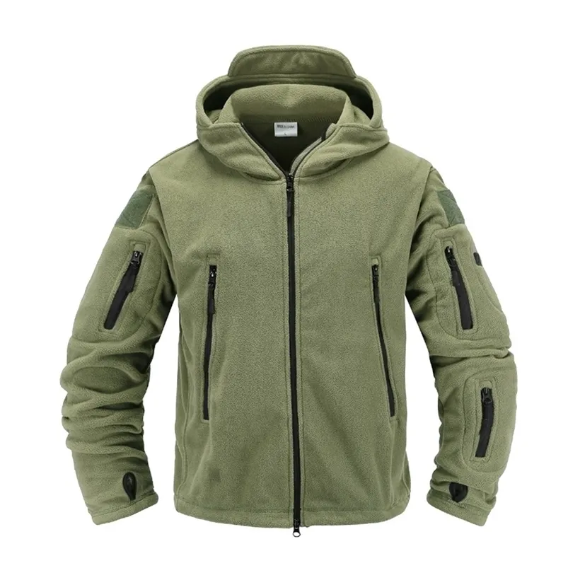 Vestes pour hommes Veste polaire tactique Uniforme militaire Soft Shell Veste à capuche décontractée Hommes Thermique Armée Vêtements 220826