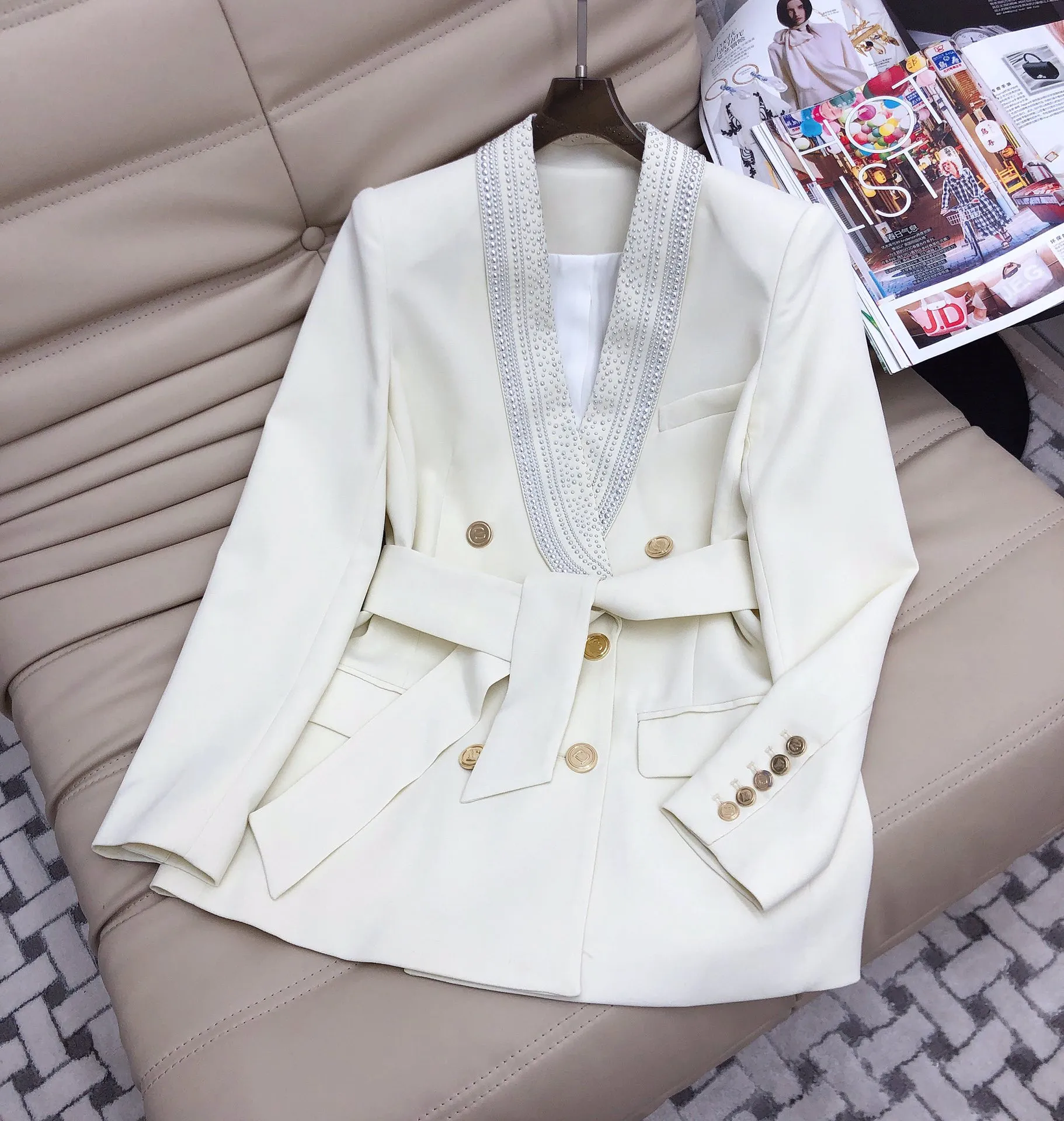 BALM2022 NEW Women 's Fall Winter Western Suit Jacket 여자 로고 코트 디자이너 패션 고품질 레저 스프링 코트 생일 선물 크리스마스