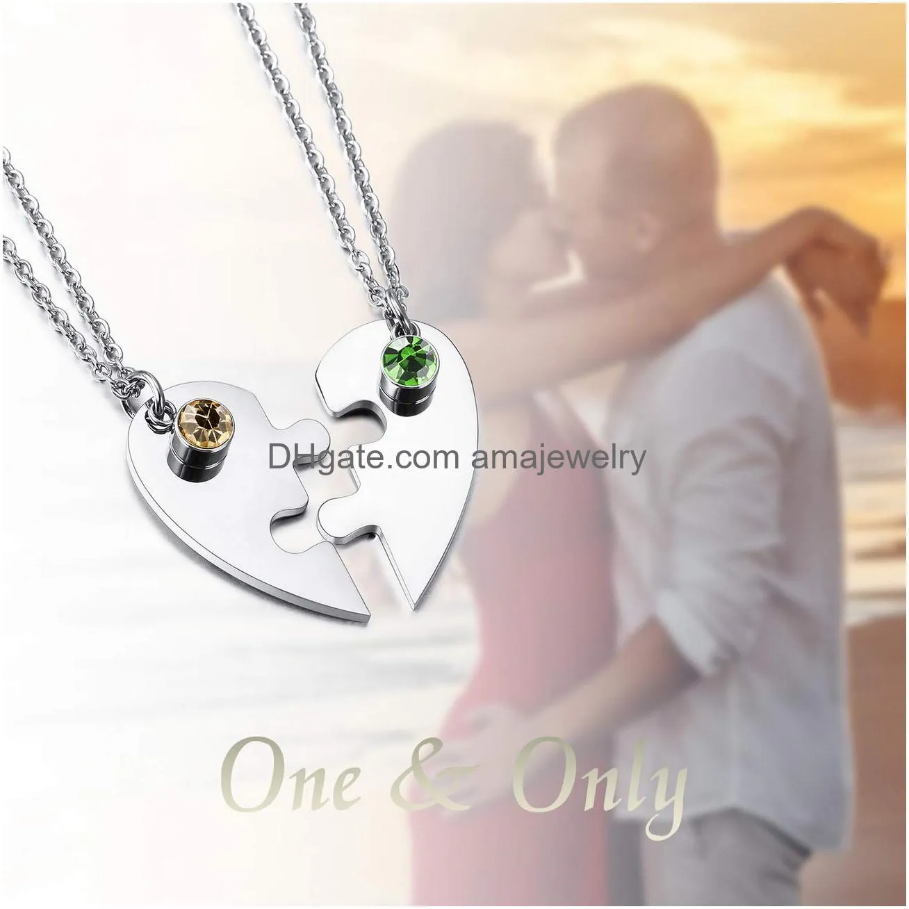 Pendant Necklaces Her One His Only Couple Gold Silver Plated Jewelry Heart  2 Pcs Statement Necklace Gift For Lovers Boyfriend Girlfriend - Walmart.com