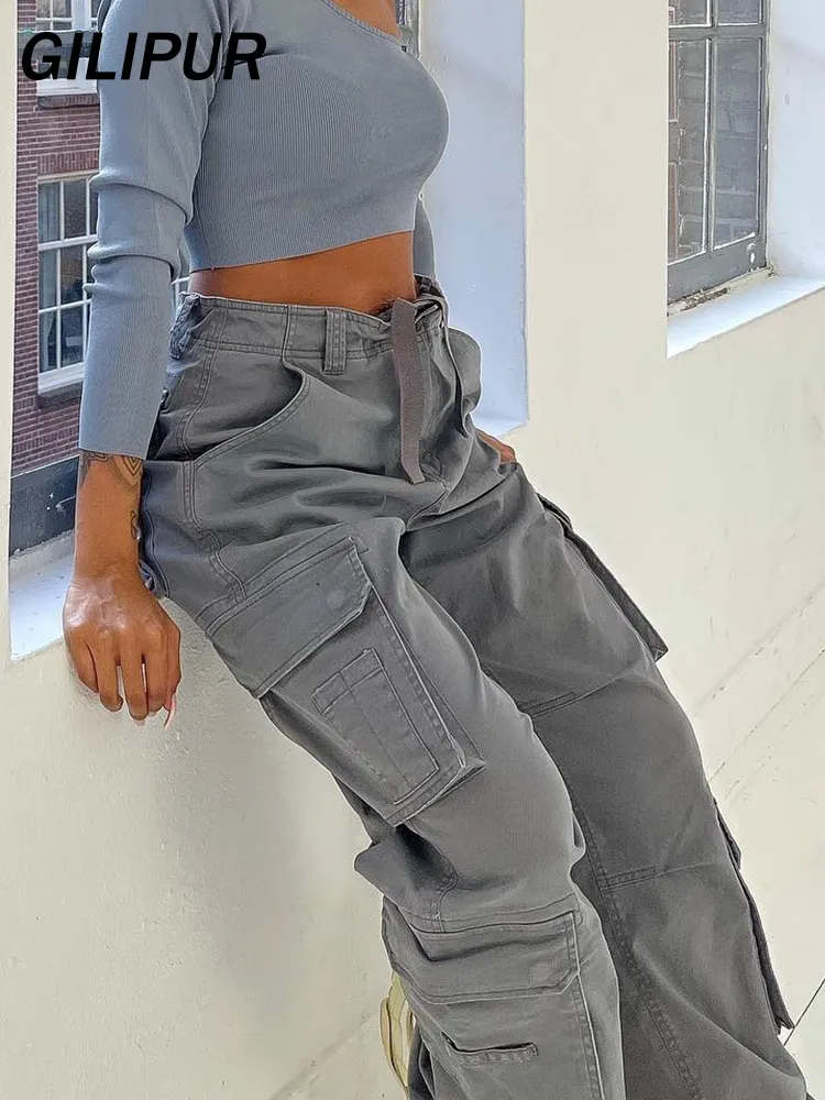 Vintage High Waist Cargo Capris For Women Casual Denim Sweatpant Overalls  Womens With Baggy Style Y2 L220826 From Dou003, $31.32