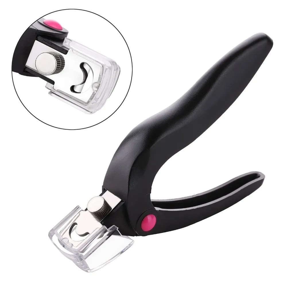 100st Black Manicure Nail Clipper Cutter Tools Acrylic Nail Tips UV Gel rostfritt stål sax grossist F0324X