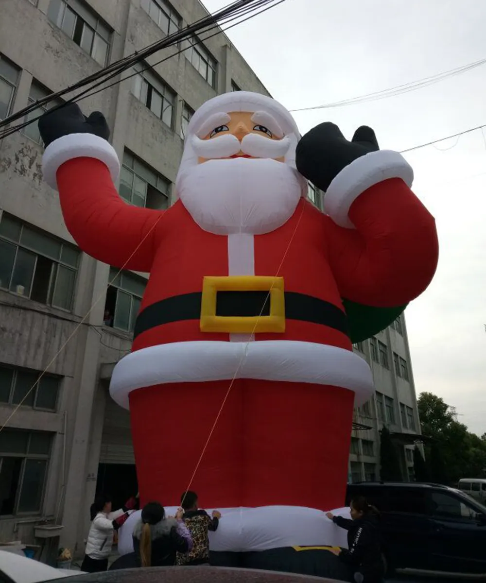 large Inflatable Santa Claus Chrismas advertising high old man inflatables with LED light For Day toys included blower