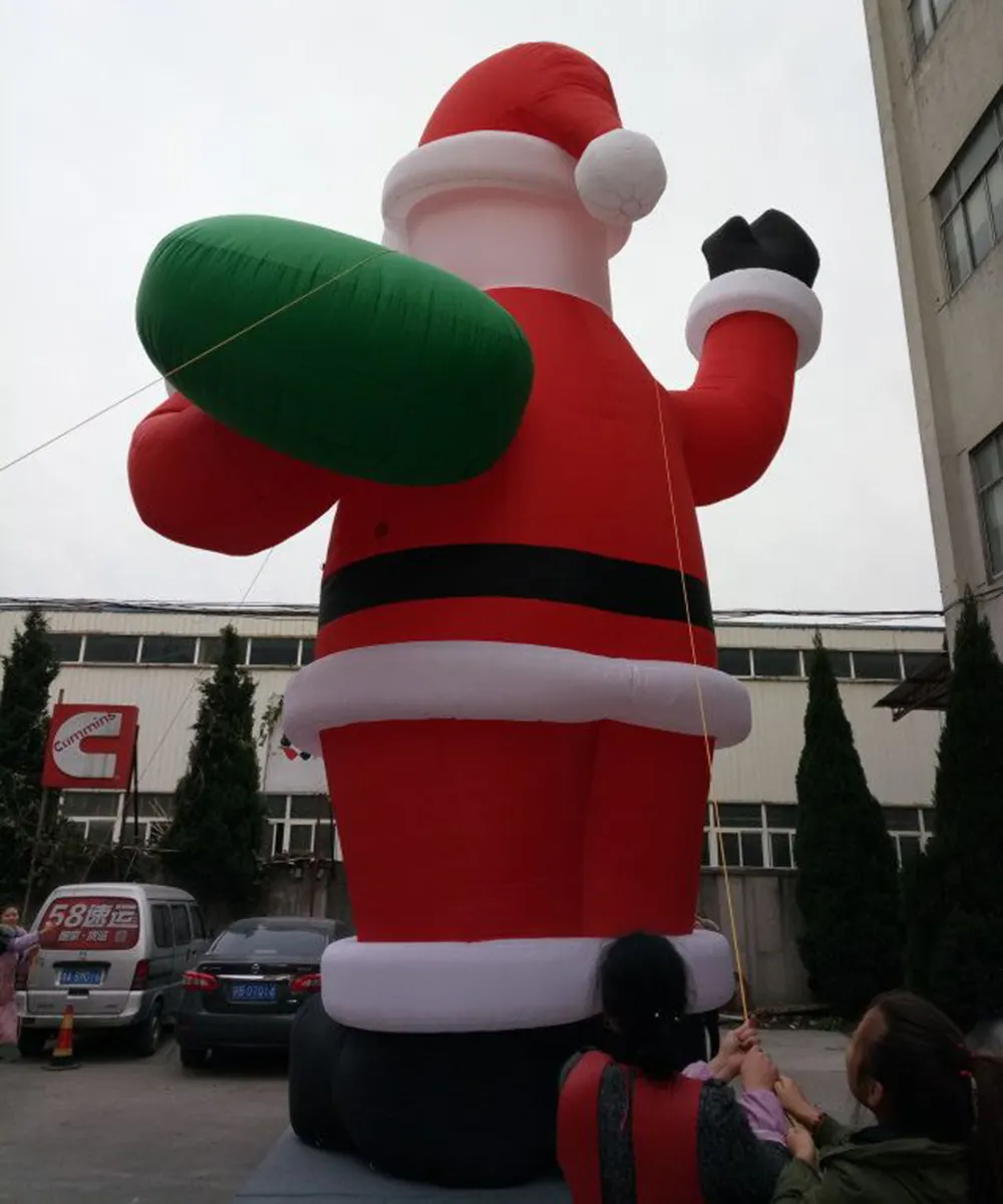 20/26/33 feet high large Inflatable Santa Claus advertising big old man inflatables with LED light For Chrismas Day toys included blower