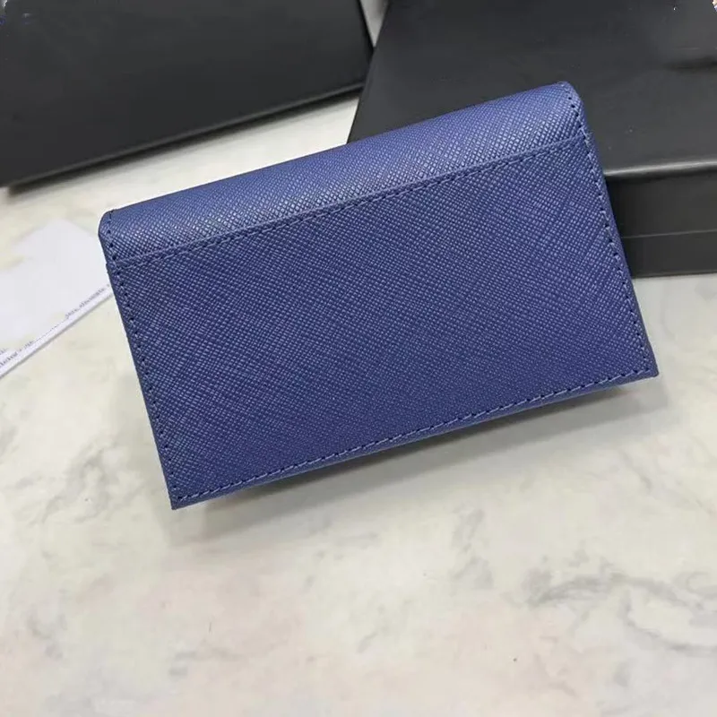 Mens Card pocket designer wallets Porte-cartes de crédit pour hommes Business Cards Purse Mini Wallet Coins Pockets Noir Bleu