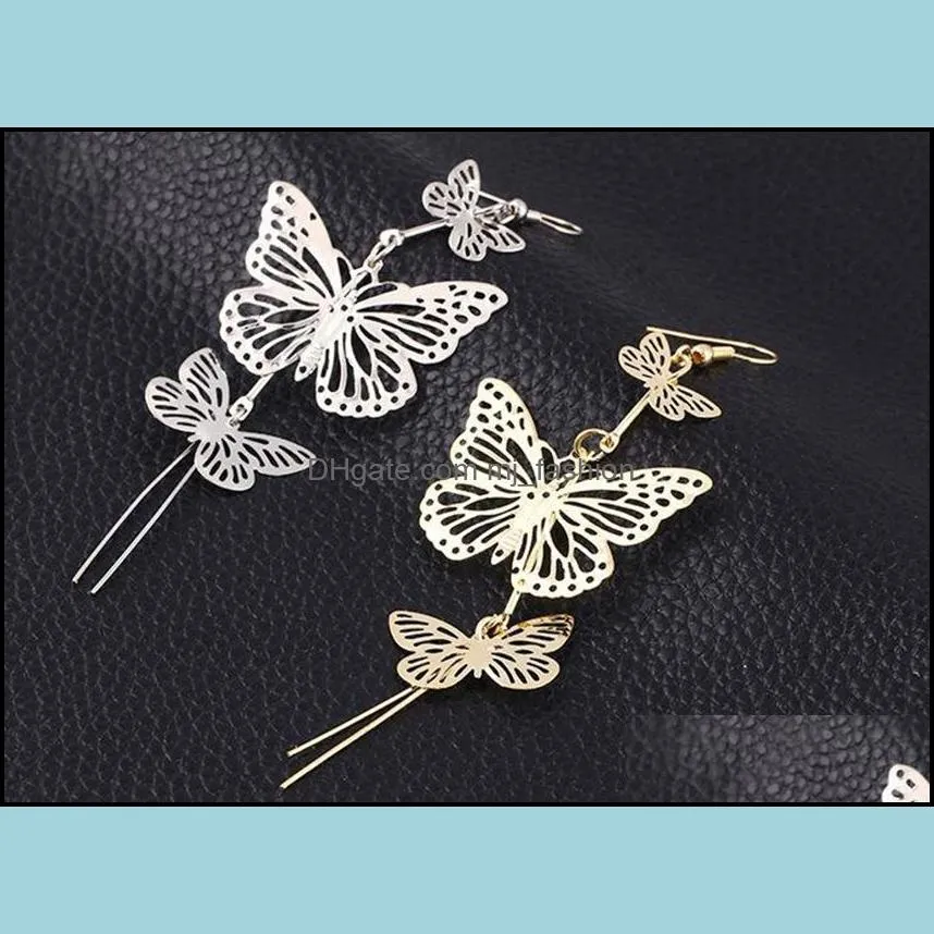 Stud Statement Earrings Fashion Hut New Zinc Alloy Selling Rock Exaggerated Hollow Butterfly Drop Delivery 2021 Jewelry Mjfashion Dhsv8