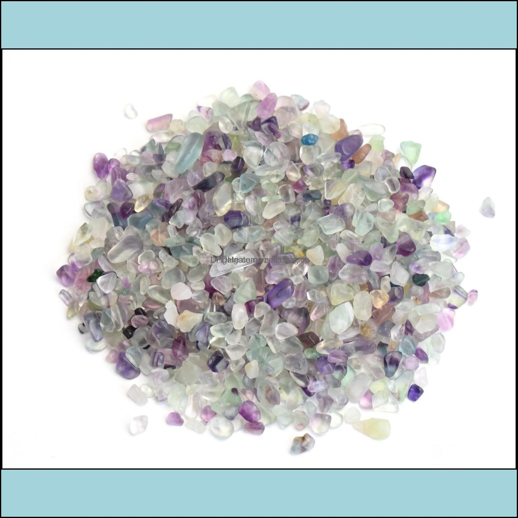 Geschenke für den Hausgarten, Kunsthandwerk, 100 g, natürliche, getrommelte Chakra-Steine, geschnitzt, kleine Größe, zerkleinerte Reiki-Heilmineralkristalle, Tropfen D Dhpsv