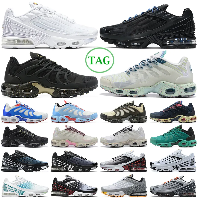 TNS Terrascape TN plus 3 hardloopschoenen Max Air des Chaussure Tuned Black Gold Green Tan Bourgundy Laser Blue White Mens Trainers Outdoor Sports Sneakers