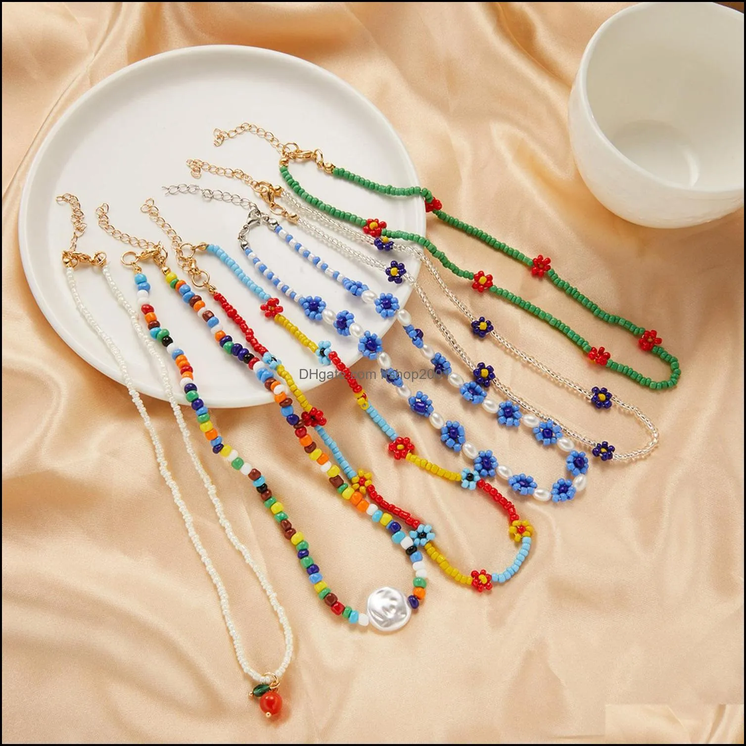 Подвесные ожерелья Colorf Boho Simple Seed Beads Beads Ond