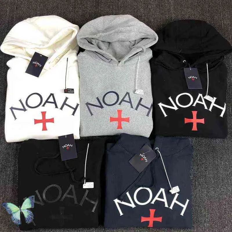 Herrtröjor tröjor flera färg noah korsa högkvalitativa fleece män kvinnor pullover hoodie tröjor t220825