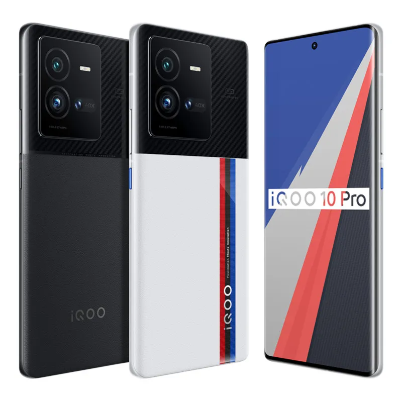 Original Vivo IQOO 10 Pro 5G Mobiltelefon 8GB 12GB RAM 256 GB 512 GB ROM Snapdragon 8 Plus Gen 1 50.0MP NFC Android 6.78 "120Hz SCREE FINGERPRINT ID FACE WAKE COMPELTFON TOLEFON