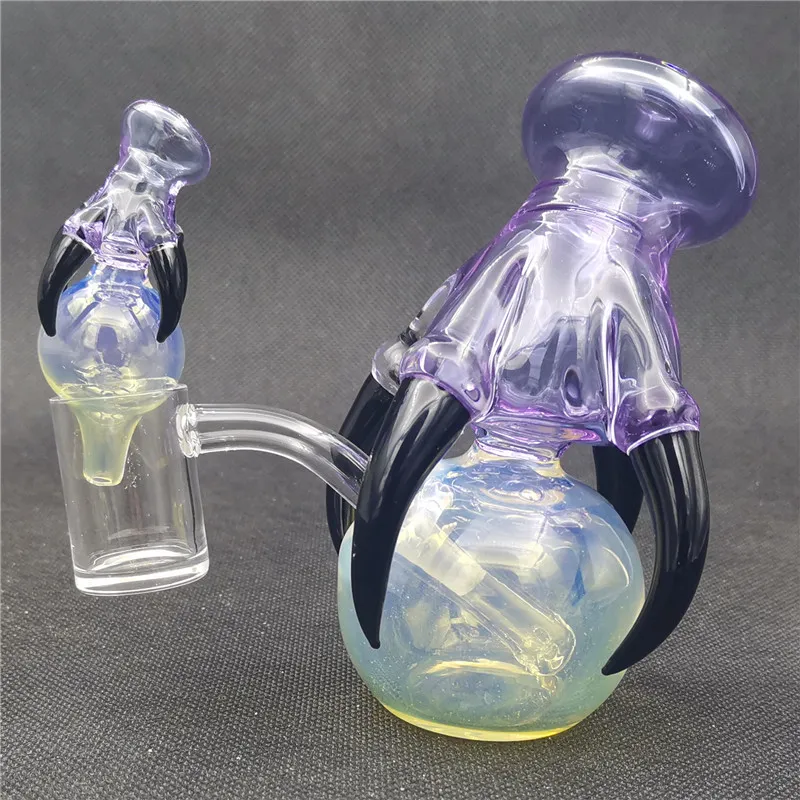 Glass Water Bong Heady Oil Rig Hookah 10mm Dewar Female Joint Dragon Claw Orb Pipe Bubbler Ash Catcher CCG Rökningstillbehör Craftbong