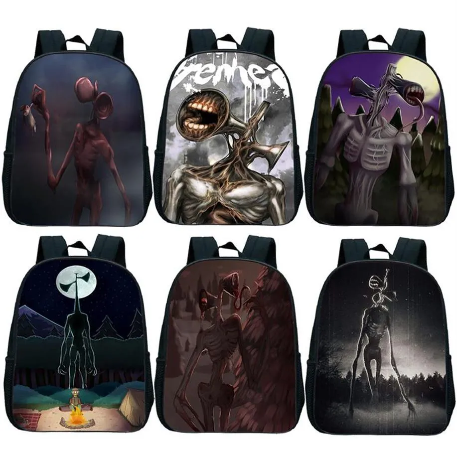 Siren Head Backpacks Boys Girls School Bags Kindergarten Backpack