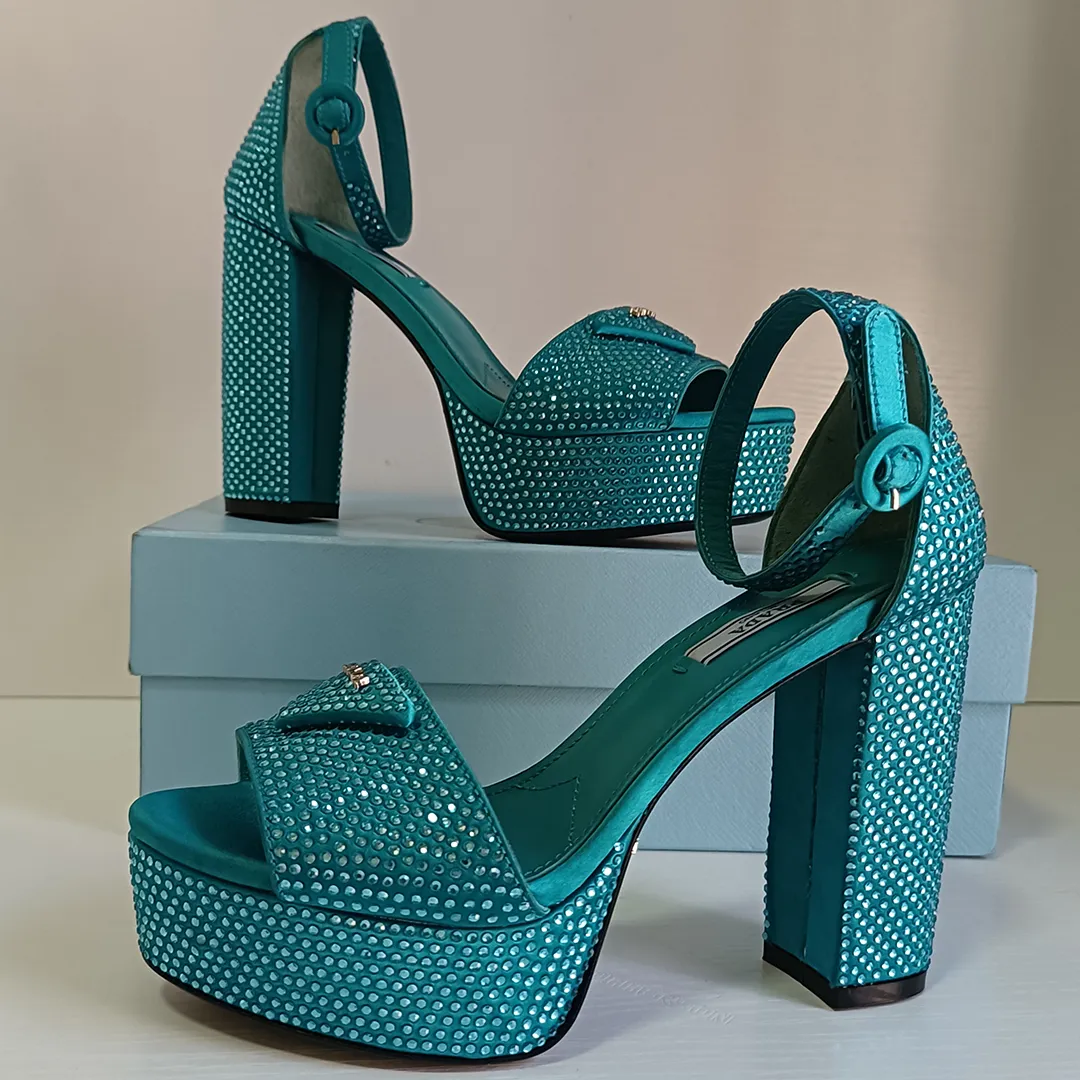 Teal / Turquoise Platform Heels - with box | eBay
