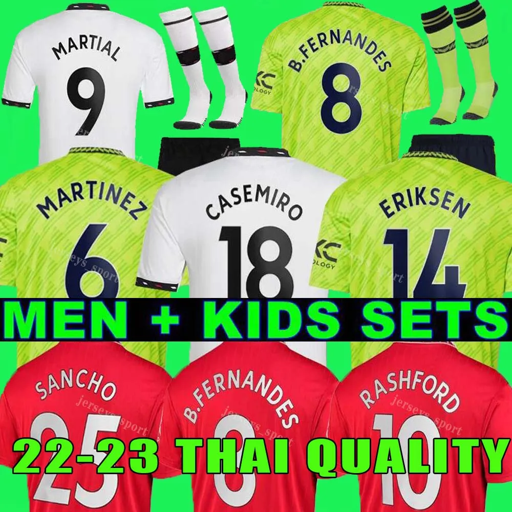 21 22 23 SANCHO Soccer Jerseys Fans Player Version BRUNO B FERNANDES 