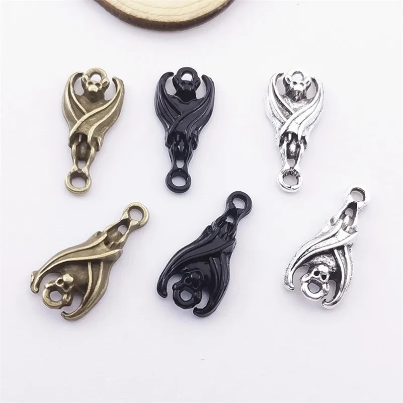 Charms 15pcs Halloween Bat Jewelry Gothic Punk Punk Punde Diy Make Серьтки Браслет Ожерелье Творческое веселье 220826