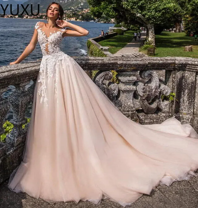 2022 abiti da sposa in pizzo Abiti da sposa Long Train Style Princess Vintage Plus size abiti da sposa