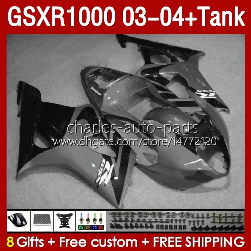 OEM Fairings For SUZUKI GSXR-1000 K 3 GSXR 1000 CC K3 03 04 Bodys 147No.179 GSX-R1000 1000CC GSXR1000 03-04 GSX R1000 2003 2004 Injection mold Fairing & Tank