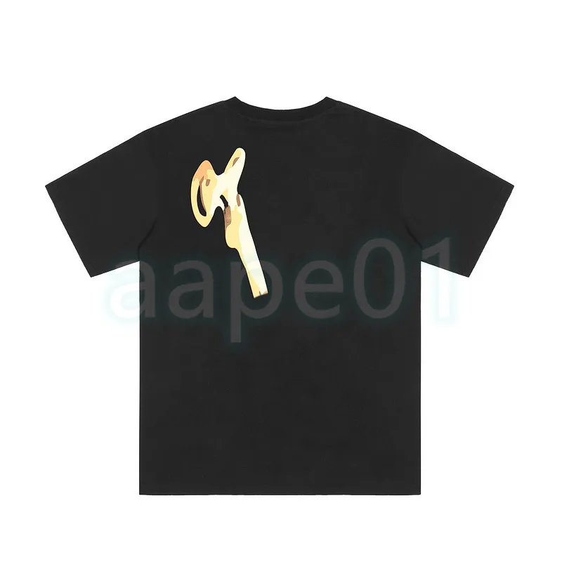 Summer Short Sleeve Tee Mens Yellow Skeleton T Shirts Man Hip Hop Street Clothing Size S-XL