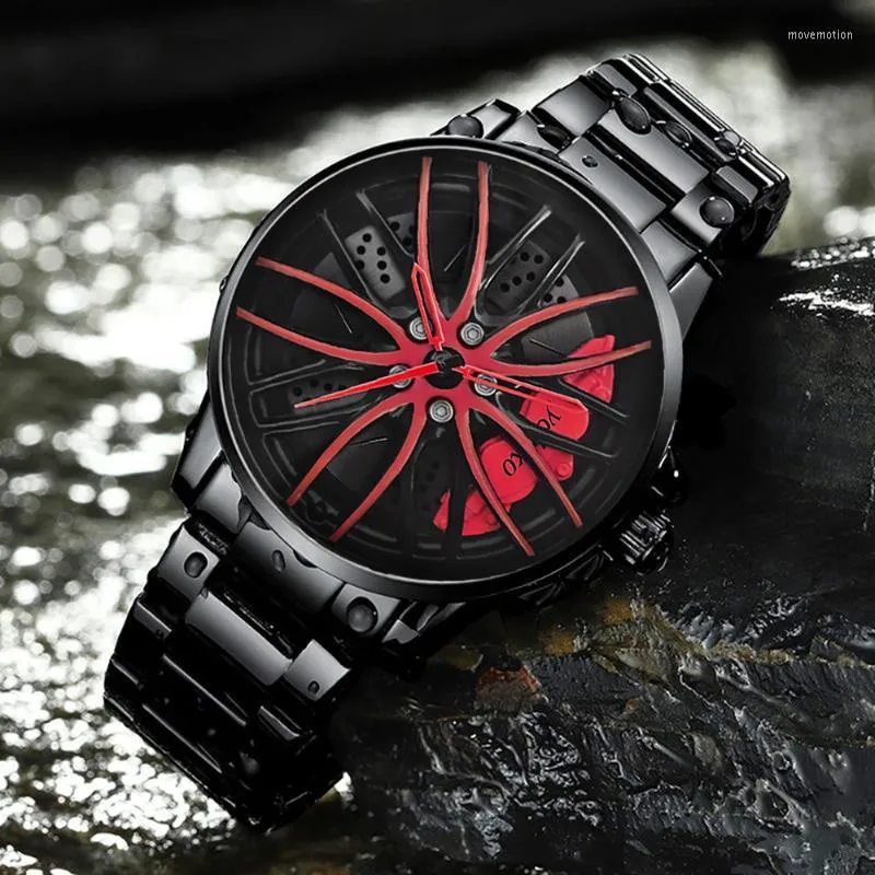 Relojes De Pulsera Reloj De Cuarzo Completamente Automatico Para Hombre Llanta De Coche Ruedas Deportes De Acero Inoxidable Diseno A Prueba De Agua De 23 23 DHgate