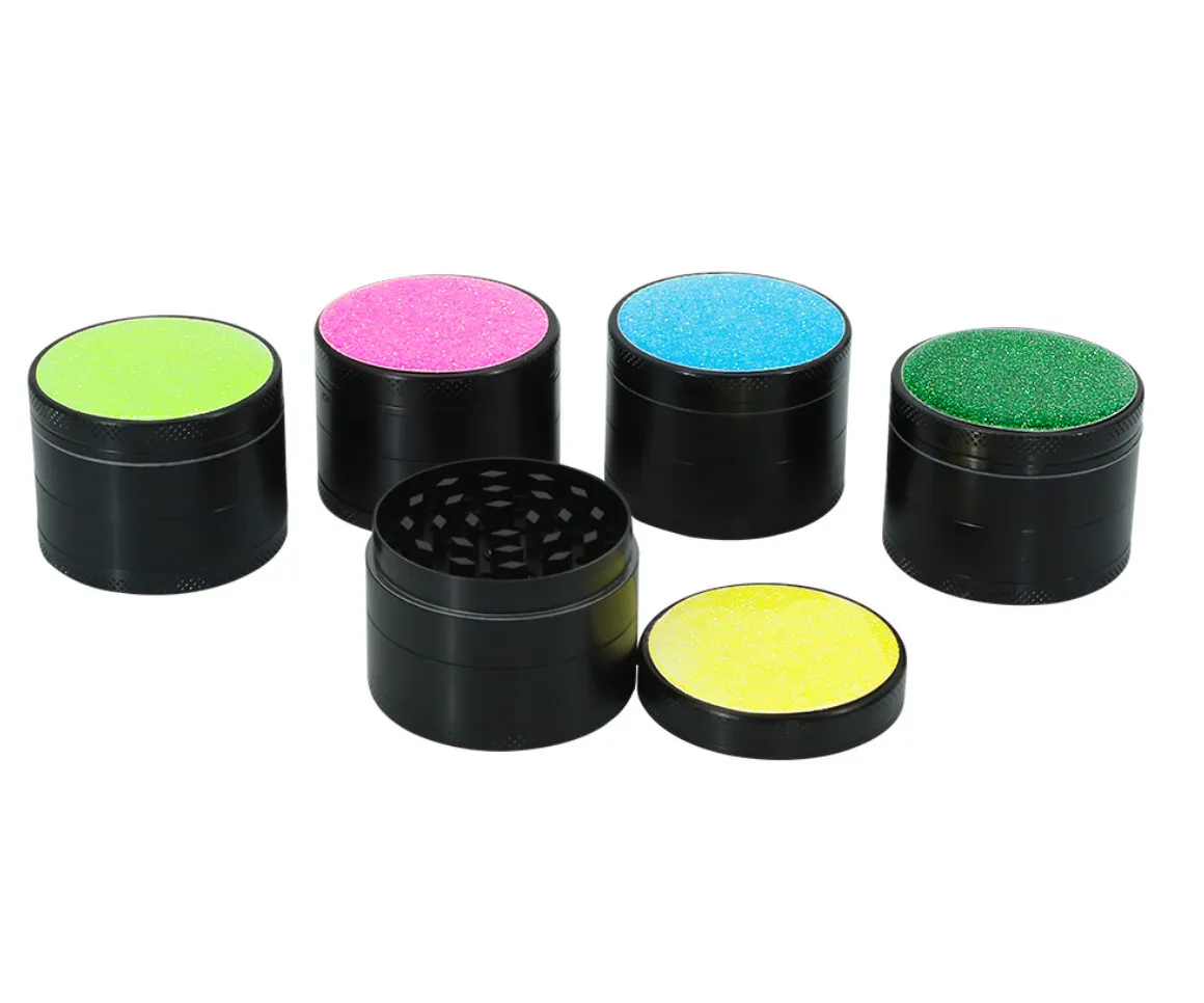 최신 50x37mm Smoke Grinder 4 층 아연 합금 형광 패턴 많은 스타일 선택을 지원합니다.