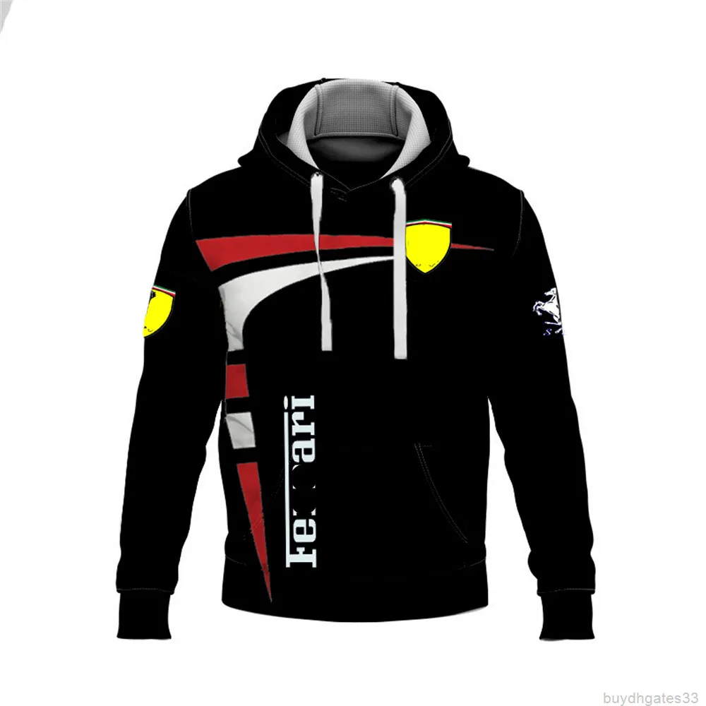 2022 de alta calidad New Champion Hoodie F1 Formula One Ferari Team Hombres y mujeres Racing Extreme Sports Lovers Red Pullover