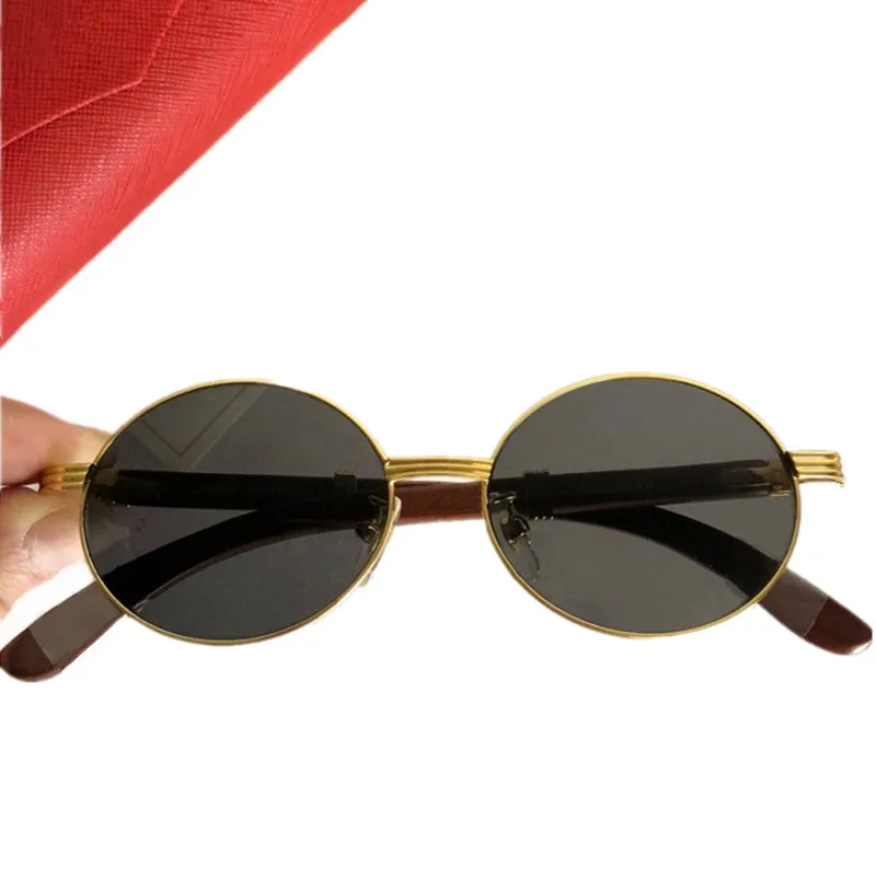 لوكس ديزايكس بنظارات شمسية بيضاوية UV400 الإطار البصري 52-18-140 الرجال المعدن Fullrim Lightweight Wooden Leg for Prescription Goggles Fullset Case