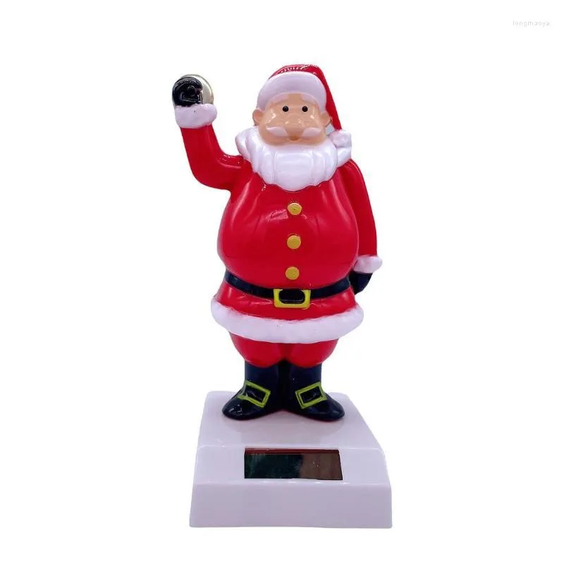 Interior Decorations Solar Powered Santa Claus Shaking Toys ABS Dancing Car Dashboard Decoration Christmas Ornaments