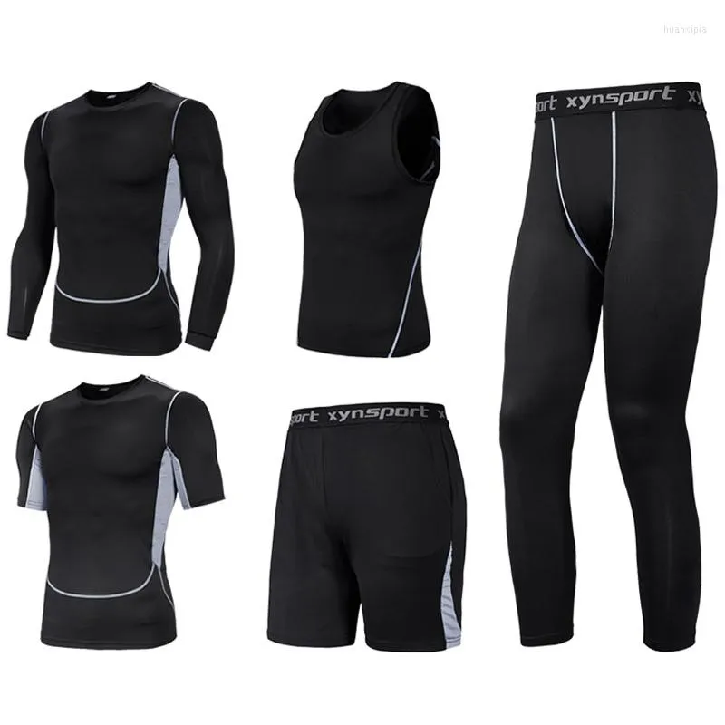 Men's Tracksuits Multipack Compression Men's Sport Suit Big Size L-7XL 8XL Quick Dry Running Sets Joggers Training Gym Fitness