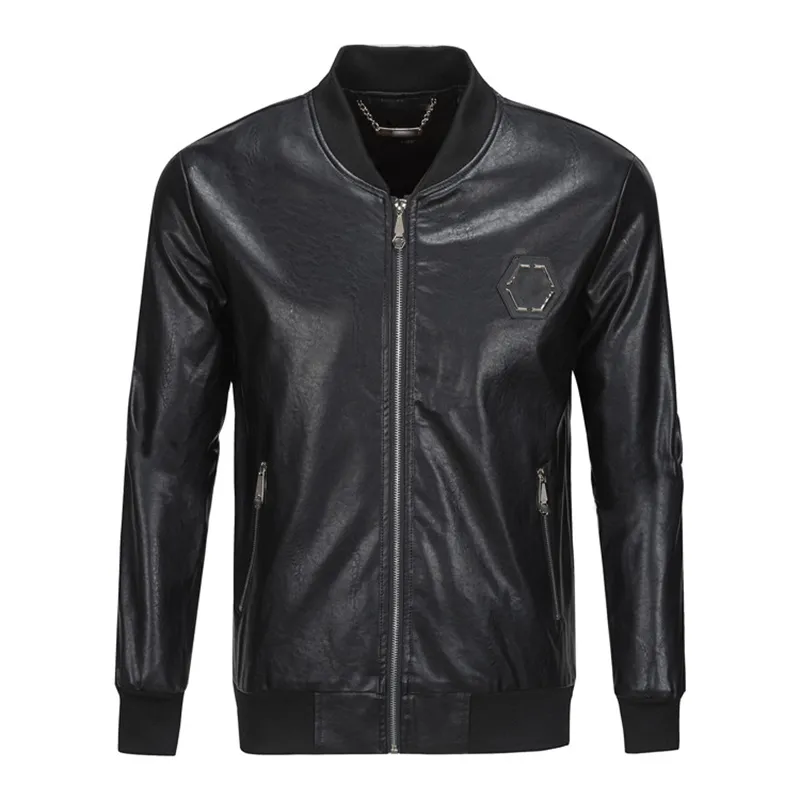 Jaqueta de designer de caveira masculina hip hop esporte motocicleta casaco de couro sintético preto motociclista letras bomber moda luxo roupas fitness casual zíper ajuste fino jaquetas curtas