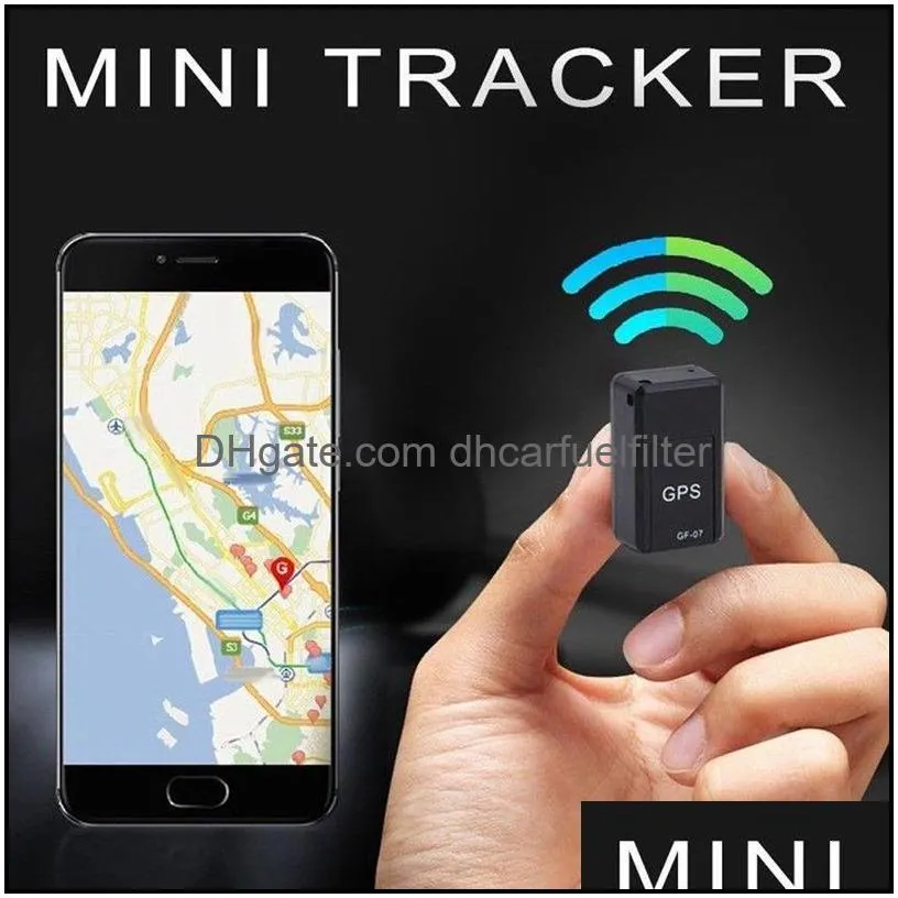 Bil GPS-tillbehör Smart Mini Tracker Locator Stark Realtid Magnetisk Liten spårningsenhet Motorcykel Lastbil Kid Dhcarbränslefilter Dhjm3