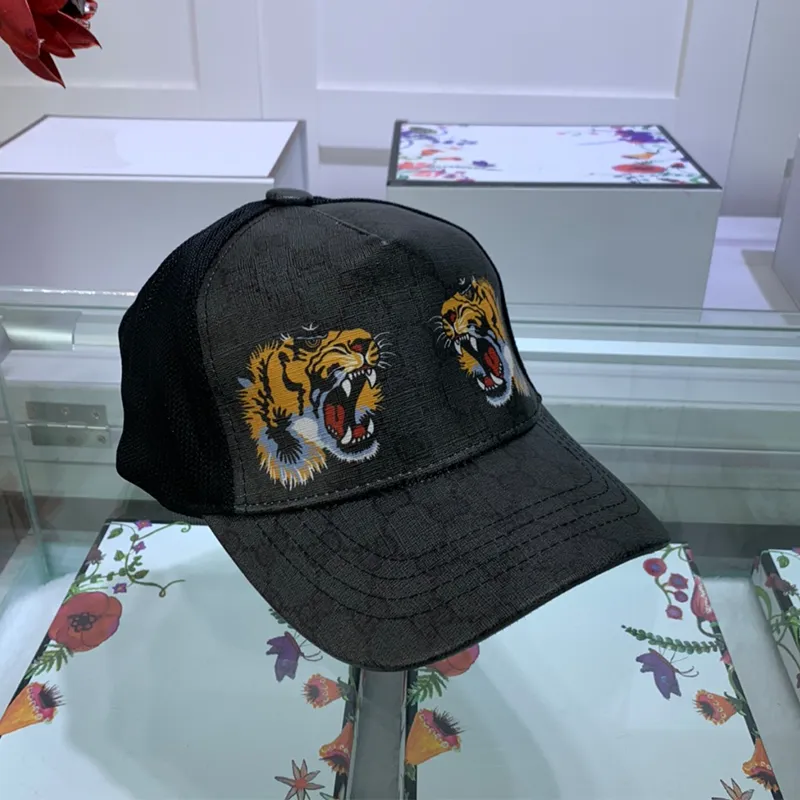 Designers Mens Casquettes de baseball Tête de tigre Chapeaux abeille serpent Brodé os Hommes Femmes Sun Hat Sports mesh Cap