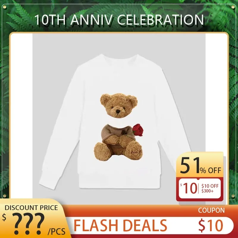 Luxury Brand Mens Womens Sweatshirts Fashion Bear Embroidery Hoodies M-4XL