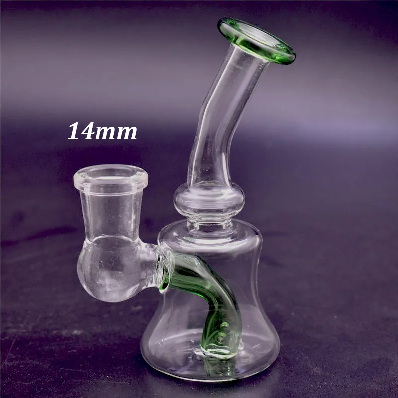 Acessórios para fumantes de 3,5 polegadas cachimbos de bongues de vidro de vidro Mini Dab Rigs Pequena Bubbler Reciclagem Rigação de Óleo